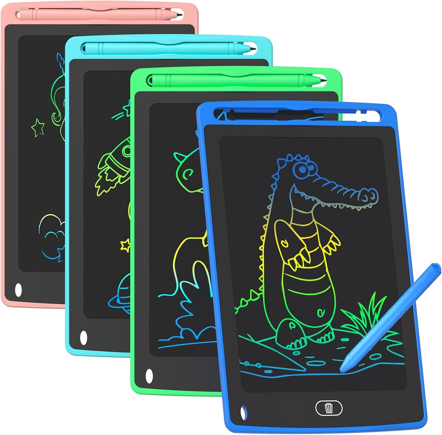 Kids Education Drawing - 子供用LCDライティングタブレット、8.5インチカラフルな落書きボード描画タブレット、教育学習玩具、男の子と女の子への誕生日プレゼント