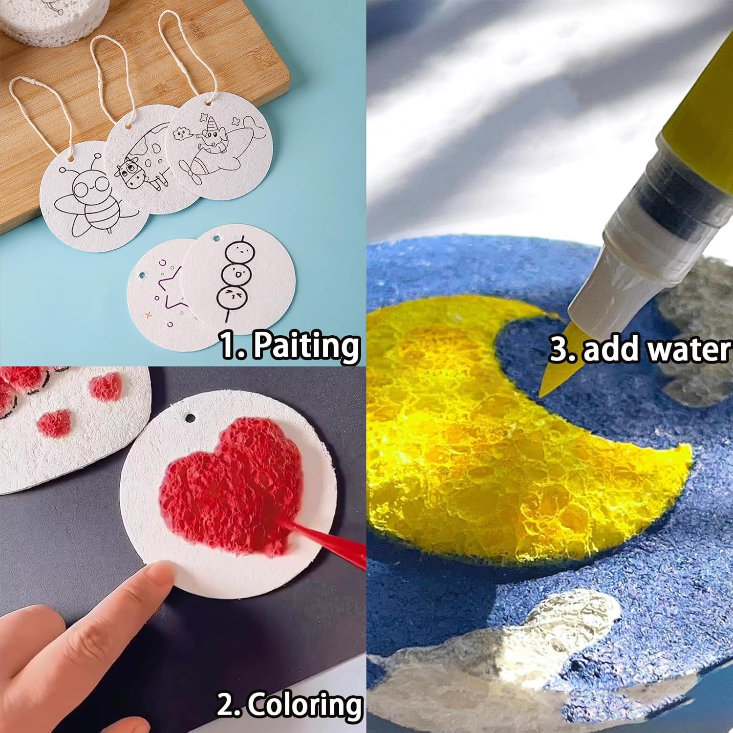 3D立体発泡テクスチャ絵画紙セット 子供用 DIYアートクラ - Kids Education Drawing のレビューと価格
