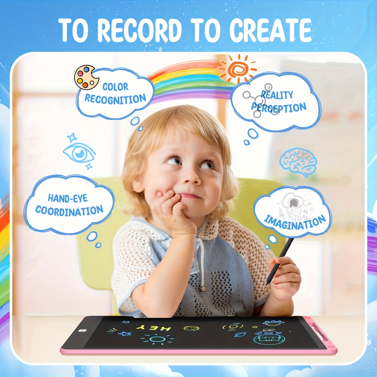 8.5 インチ LCD 描画タブレット 30 個 マジック黒 - Kids Education Drawing のレビューと価格