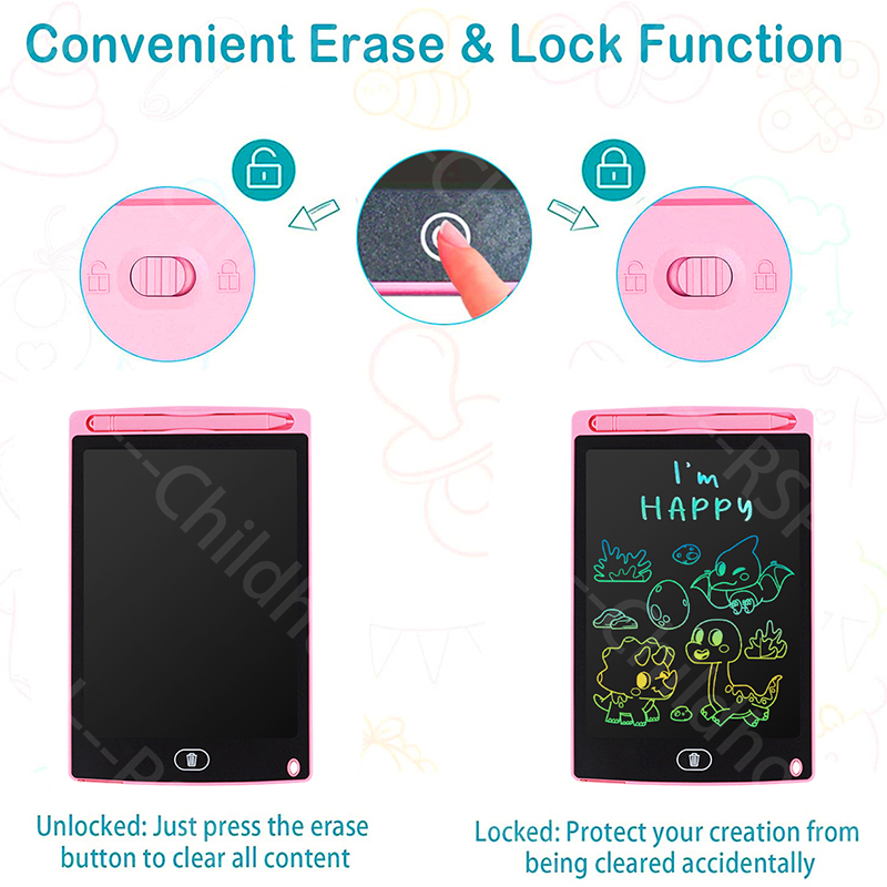 子供用LCDライティングタブレット、8.5インチカラフルお絵 - Kids Education Drawing のレビューと価格