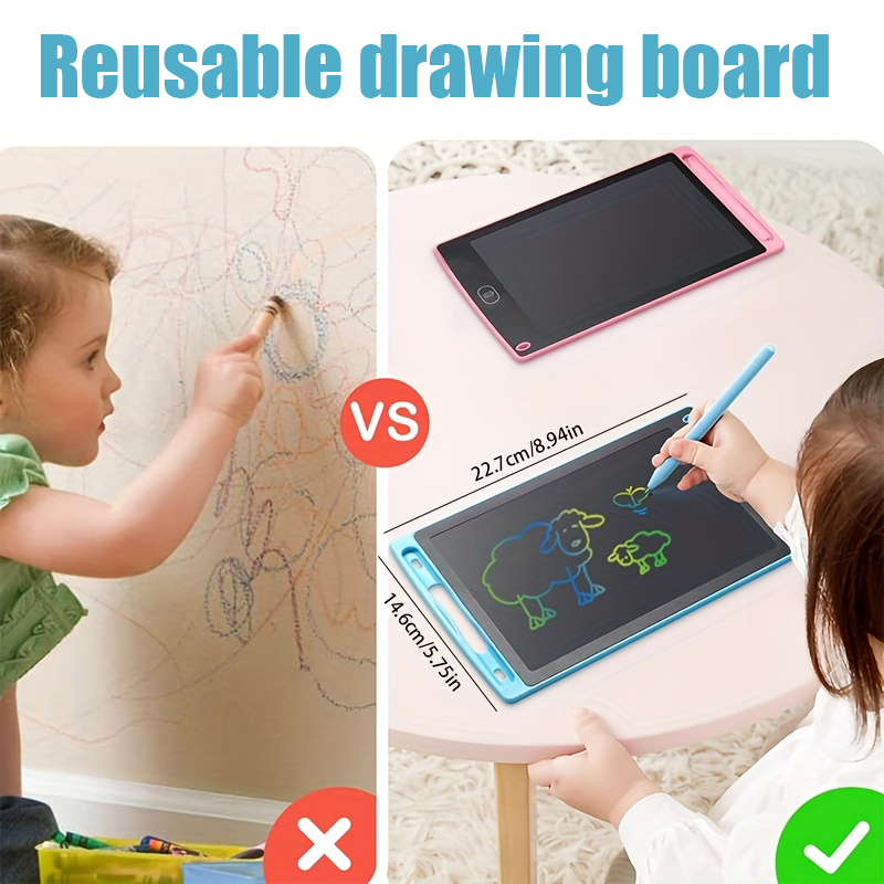 子供用LCDライティングタブレット、8.5インチカラフルお絵 - Kids Education Drawing のレビューと価格