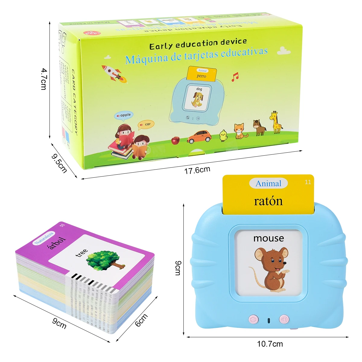 電子スペイン語認知カード、子供用トーキングフラッシュカードオ - Kids Education Words のレビューと価格