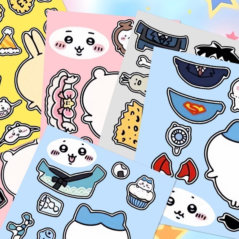 アニメちいかわ教育パズルステッカー強粘着防水厚紙DIYクラフ - Kids Education Learn Tv のレビューと価格