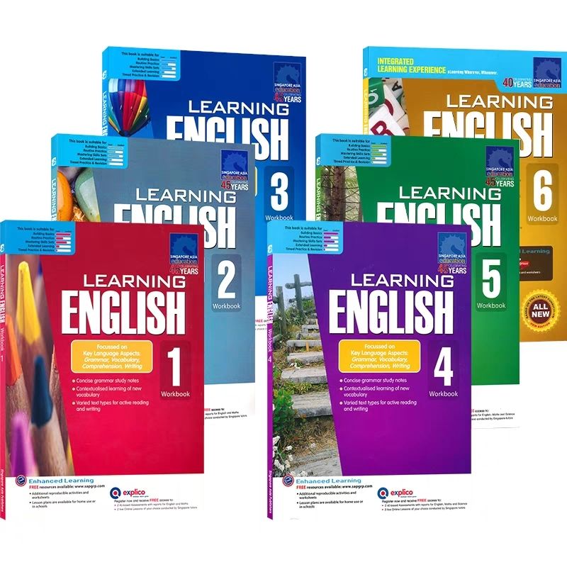 1冊のサップ教育本 1～6年生向け子供用英語学習ワークブック - Kids Education In Singapore のレビューと価格