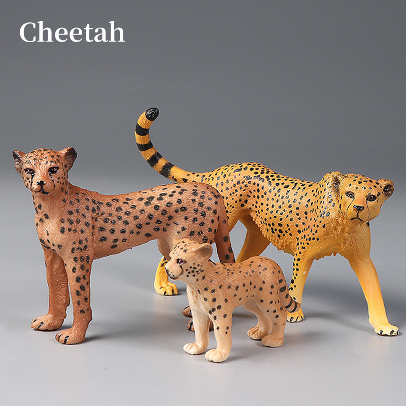 教育用模擬野生動物フィギュアセット - チーターとブラックパ - Kids Education Learn Tv のレビューと価格