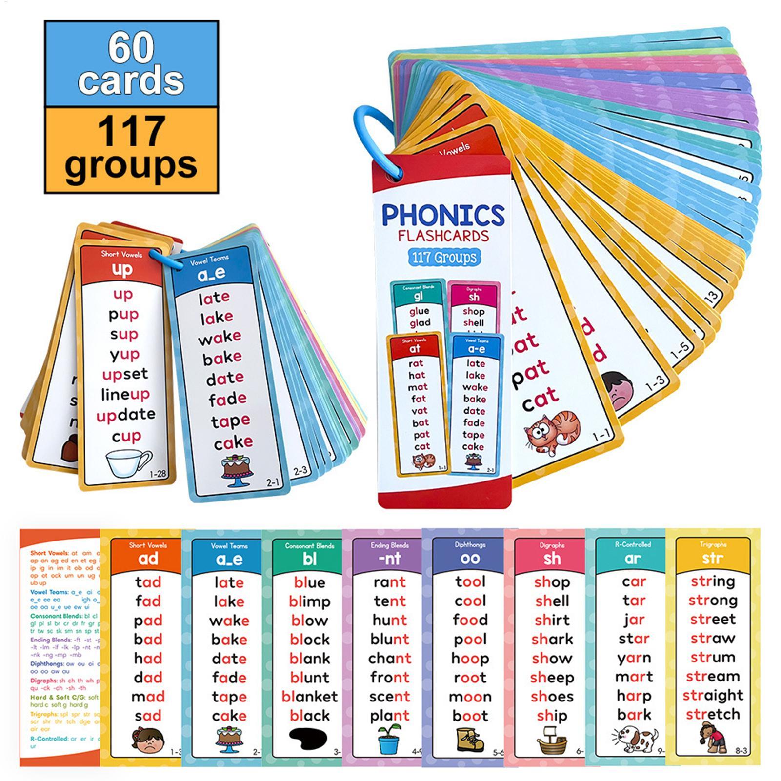 フォニックスフラッシュカード 就学前児童 幼児向け 視覚語彙 - Kids Education Sites のレビューと価格
