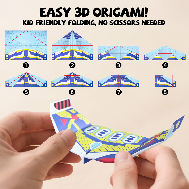 36枚の紙飛行機折り紙キット STEM教育DIYクラフトおも - Kids Education App のレビューと価格