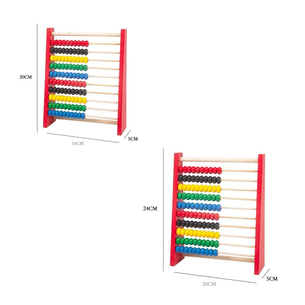 耐久性のある木製そろばん、知育玩具、計算ビーズ、趣味、赤、青 - Kids Education Calculator のレビューと価格