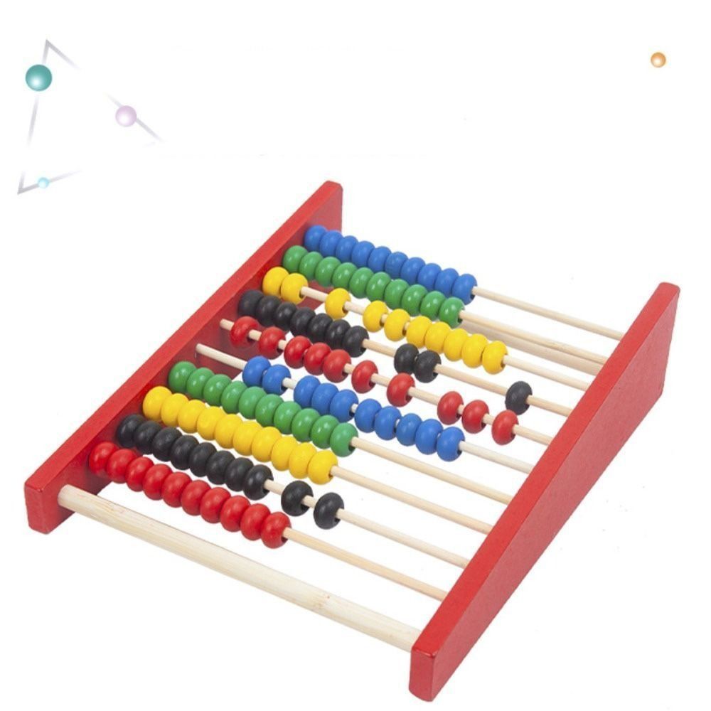 耐久性のある木製そろばん、知育玩具、計算ビーズ、趣味、赤、青 - Kids Education Calculator のレビューと価格