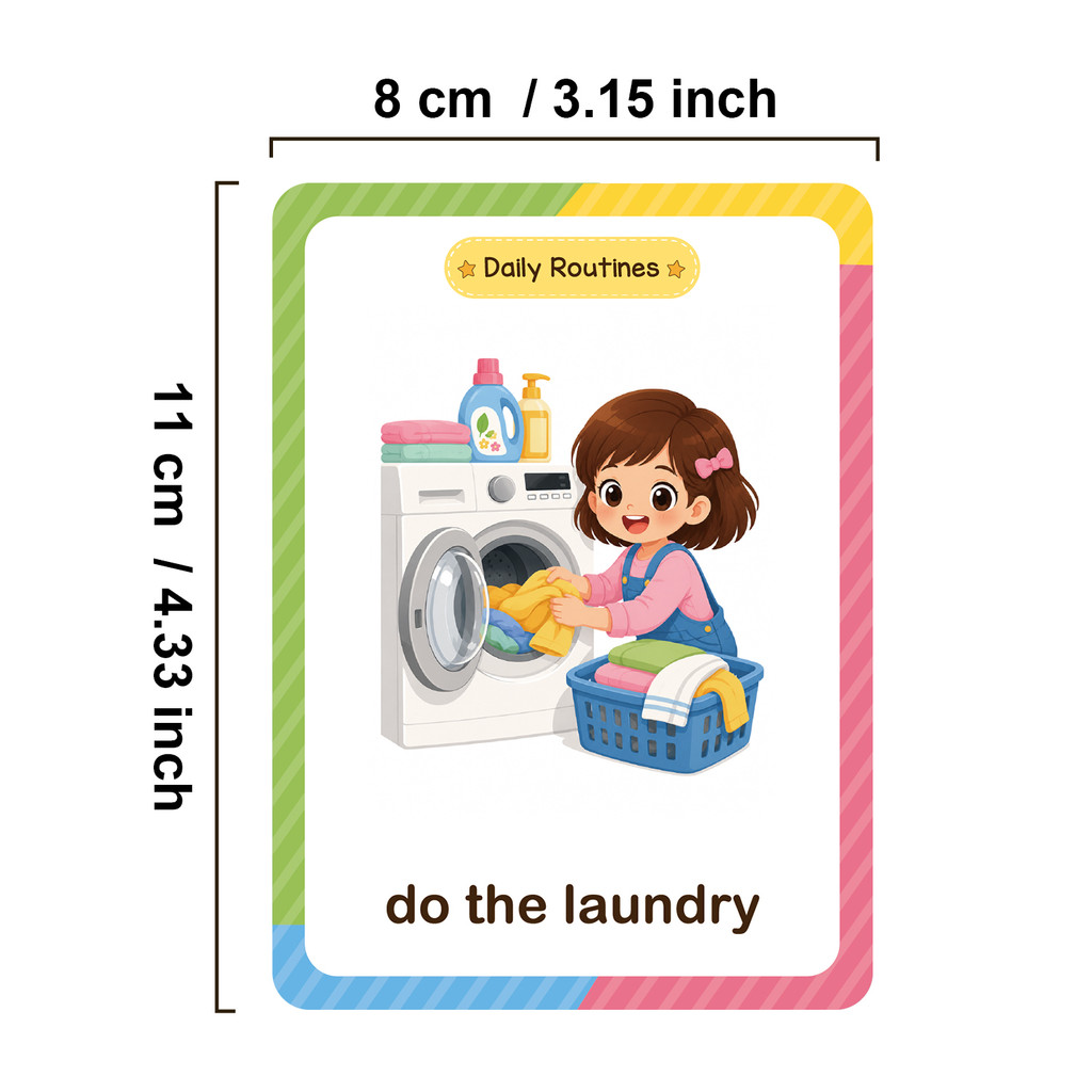 38語の日常活動学習カード 子供向け教材 私の一日 早期語彙 - Kids Education Words のレビューと価格