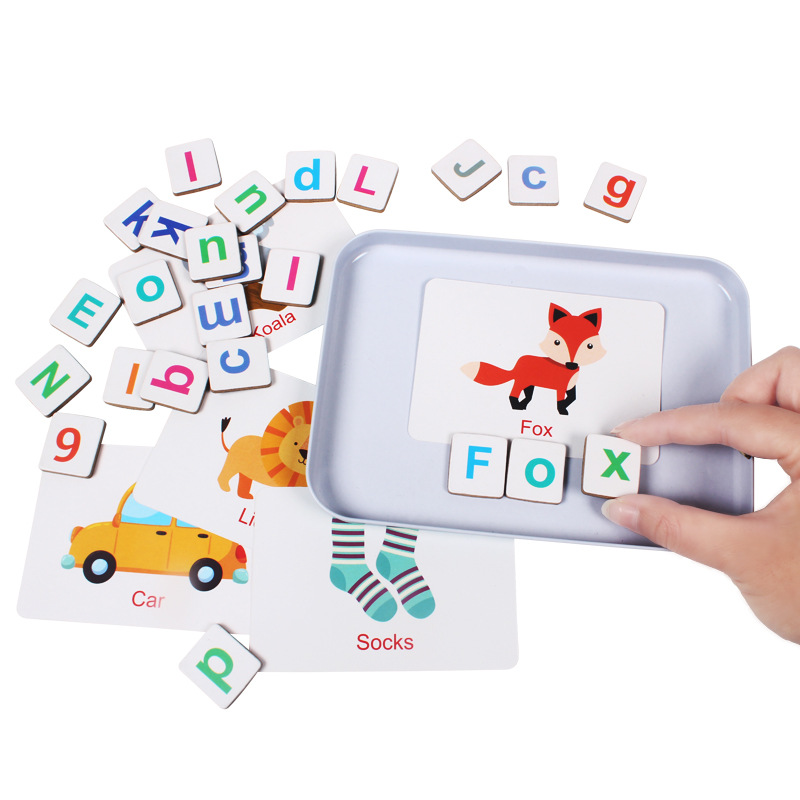 木製パズルフラッシュカードゲーム文字スペル磁気早期学習教育英 - Kids Education Words のレビューと価格