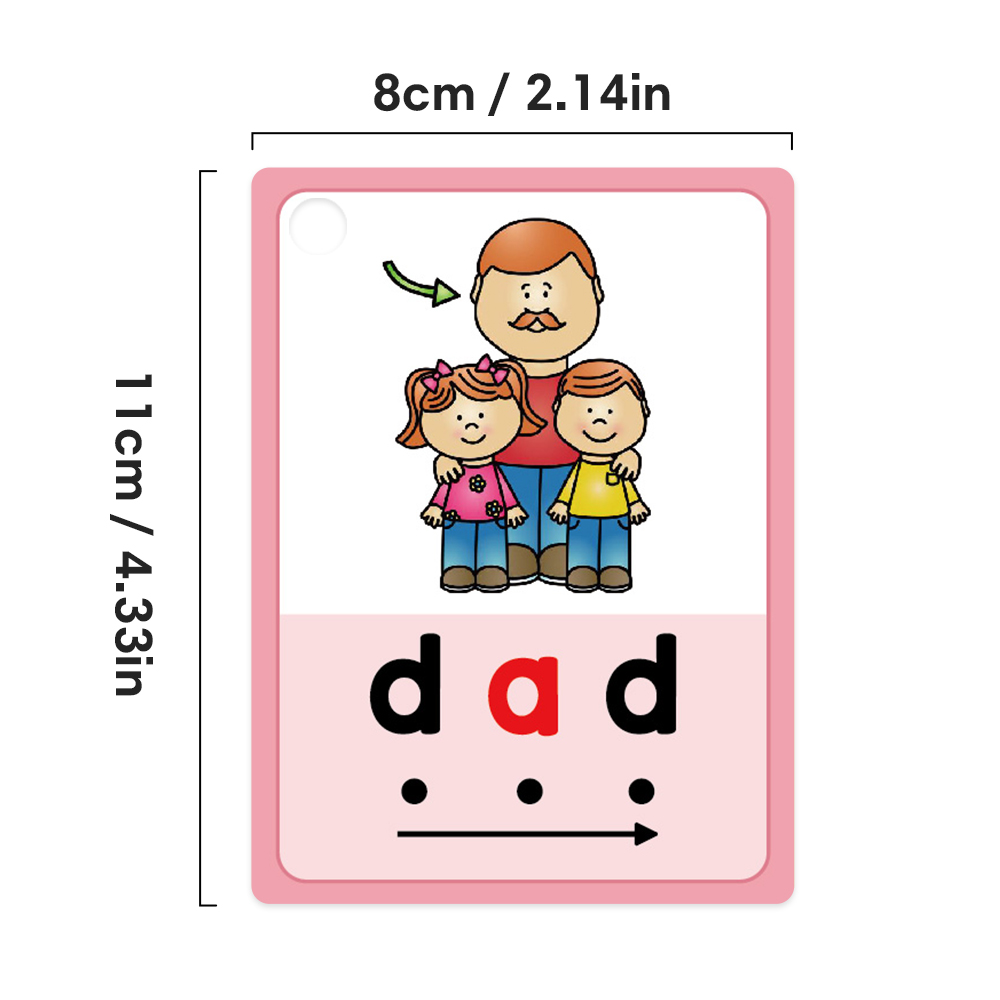 キッズ CVC 単語学習カード ESL 幼児向け教材 視覚単 - Kids Education Words のレビューと価格