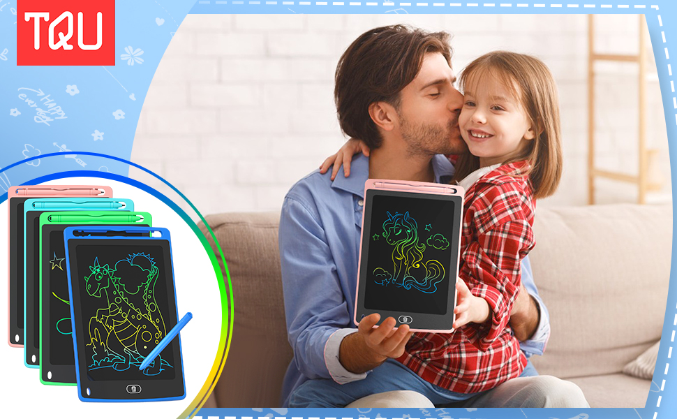 子供用LCDライティングタブレット、8.5インチカラフルな落 - Kids Education Drawing のレビューと価格
