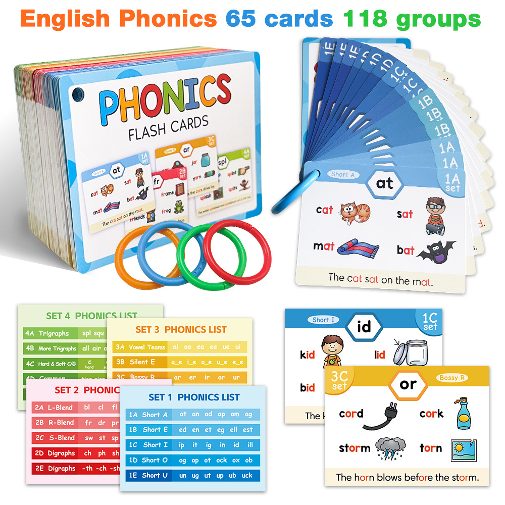 子供向けフォニックス学習カード 教育玩具 ESL教材 英語単 - Kids Education Words のレビューと価格