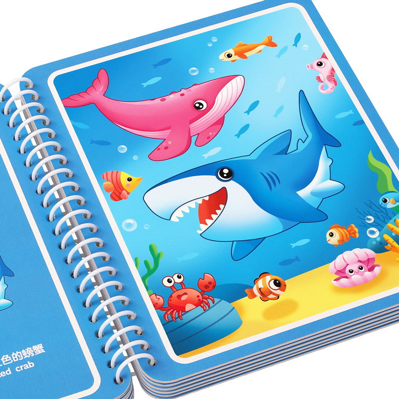魔法の水塗り絵ブック 子供用 再利用可能な落書きぬりえパッド - Kids Education Drawing のレビューと価格